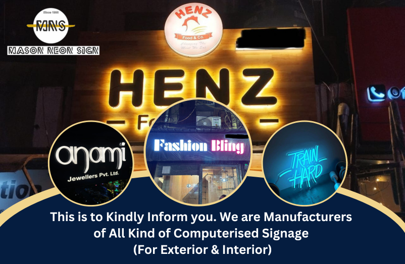 Welcome To Mason Neon Sign Board Manufacturer